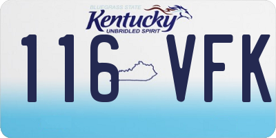 KY license plate 116VFK