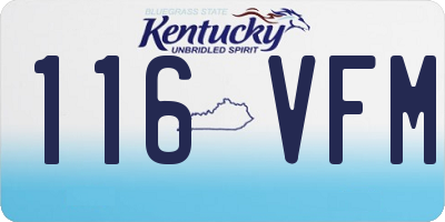 KY license plate 116VFM