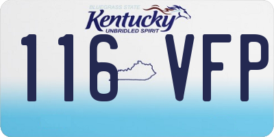 KY license plate 116VFP