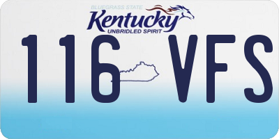 KY license plate 116VFS