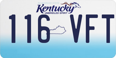 KY license plate 116VFT