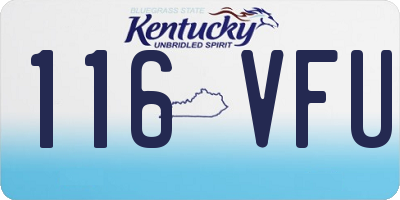 KY license plate 116VFU