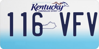 KY license plate 116VFV