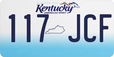 KY license plate 117JCF