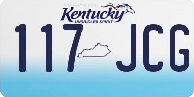 KY license plate 117JCG