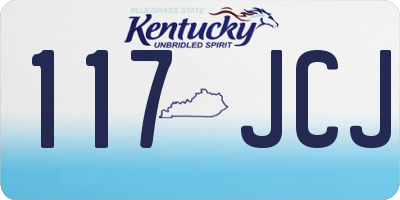 KY license plate 117JCJ