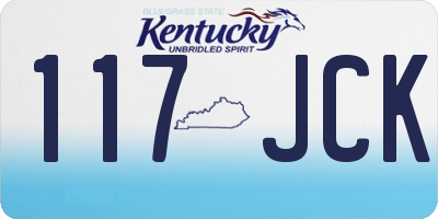 KY license plate 117JCK