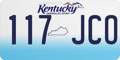 KY license plate 117JCO