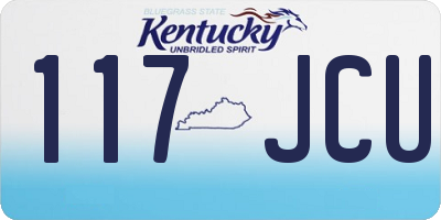 KY license plate 117JCU