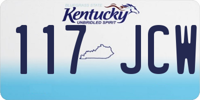 KY license plate 117JCW