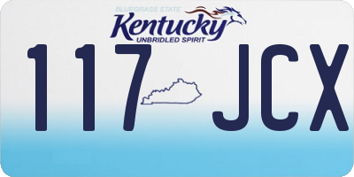 KY license plate 117JCX