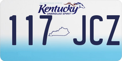 KY license plate 117JCZ