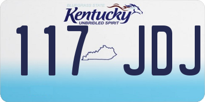 KY license plate 117JDJ