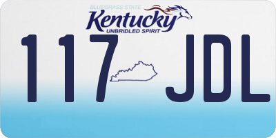 KY license plate 117JDL