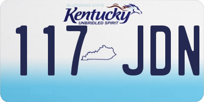 KY license plate 117JDN