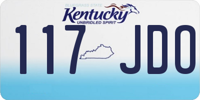 KY license plate 117JDO