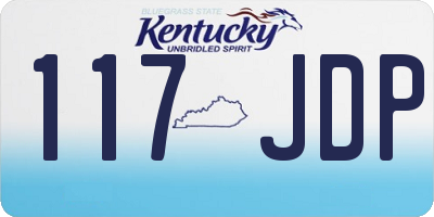 KY license plate 117JDP