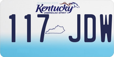 KY license plate 117JDW