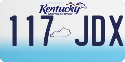 KY license plate 117JDX