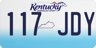 KY license plate 117JDY