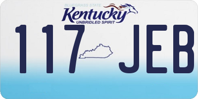 KY license plate 117JEB