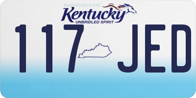KY license plate 117JED