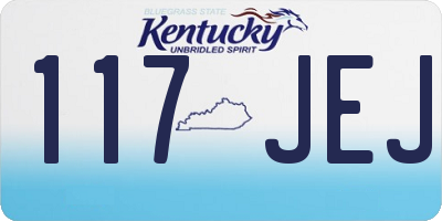 KY license plate 117JEJ