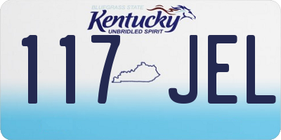 KY license plate 117JEL