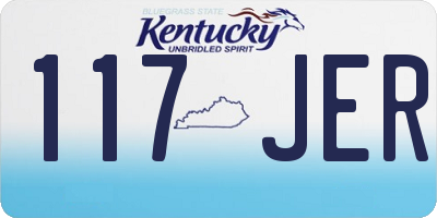 KY license plate 117JER