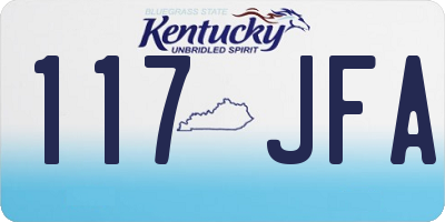 KY license plate 117JFA