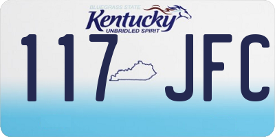 KY license plate 117JFC