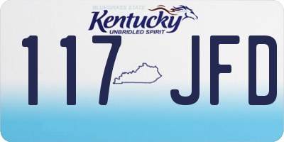 KY license plate 117JFD