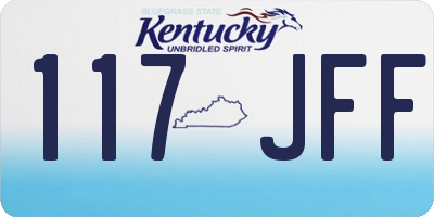 KY license plate 117JFF