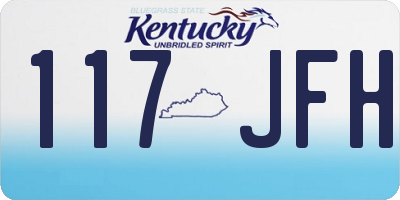 KY license plate 117JFH