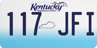 KY license plate 117JFI