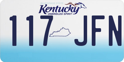 KY license plate 117JFN