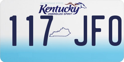 KY license plate 117JFO
