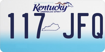 KY license plate 117JFQ