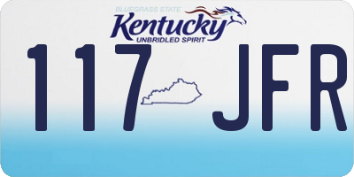 KY license plate 117JFR