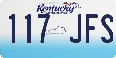 KY license plate 117JFS