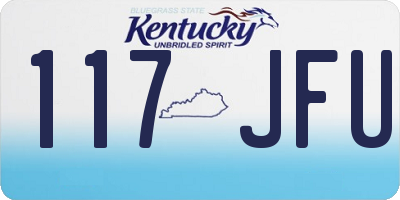KY license plate 117JFU
