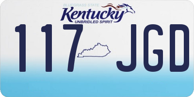 KY license plate 117JGD
