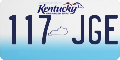 KY license plate 117JGE
