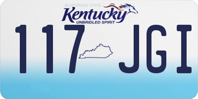 KY license plate 117JGI