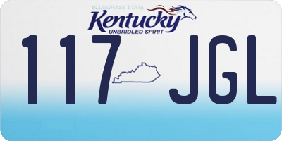 KY license plate 117JGL