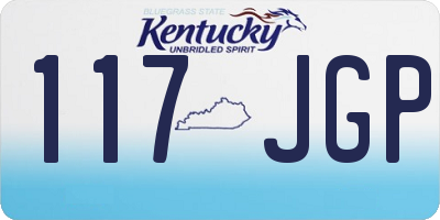 KY license plate 117JGP