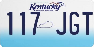 KY license plate 117JGT