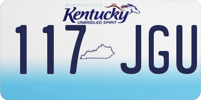 KY license plate 117JGU