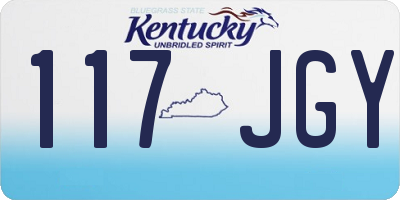 KY license plate 117JGY