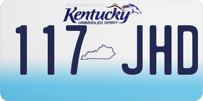 KY license plate 117JHD